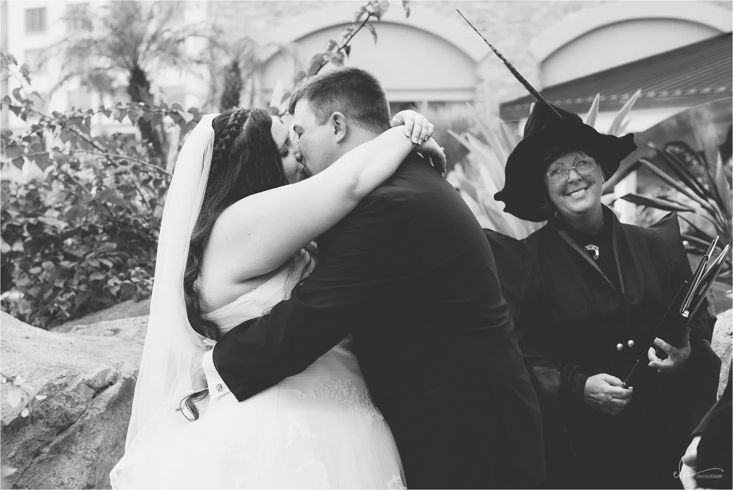 Wizardly themed wedding ceremony